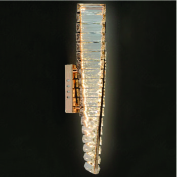 Arandela em Metal Dourado com Cristal 45×8CM - SINDORA DCB00791