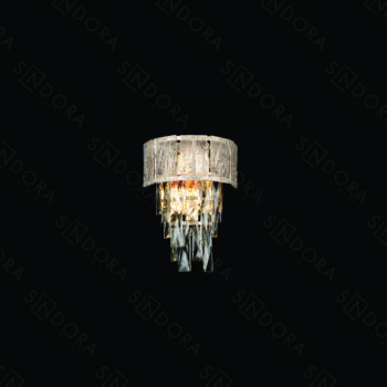 Arandela em Metal Dourado com Cristal 22×30CM - SINDORA DCB01035
