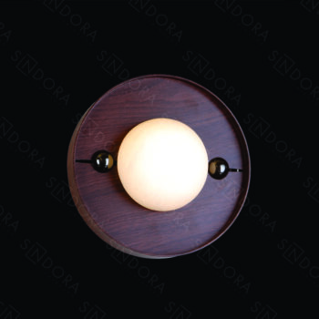 Arandela em Metal Tabaco com Alabastro 20×3,5cm - SINDORA DCB01058