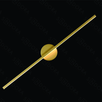Arandela em Metal Dourado com Acrílico 81×12 CM - SINDORA DCB015087