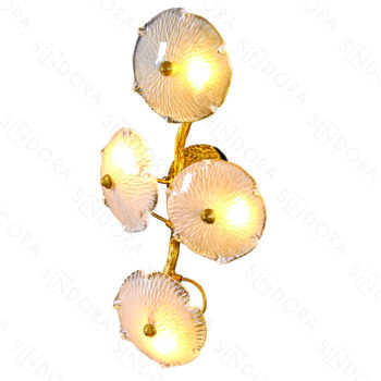 Arandela em Alumínio Ouro Velho com Vidro 65CM - SINDORA DCB01741