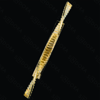Arandela em Metal Dourado com Cristal 100×10×11CM - SINDORA DCB02851