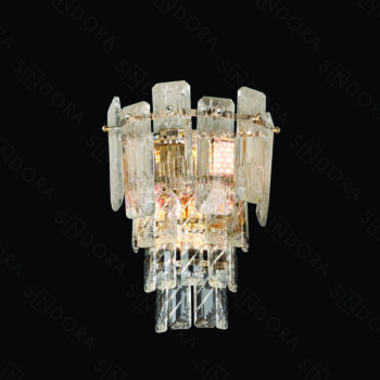 Arandela em Metal Dourado com Cristal 25×31CM - SINDORA DCB06555