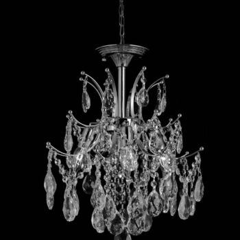 Pendente em Metal Cromado com Cristal 40×45CM - SINDORA DCD00437