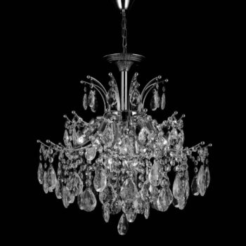 Pendente em Metal Cromado com Cristal 50×55CM - SINDORA DCD00438