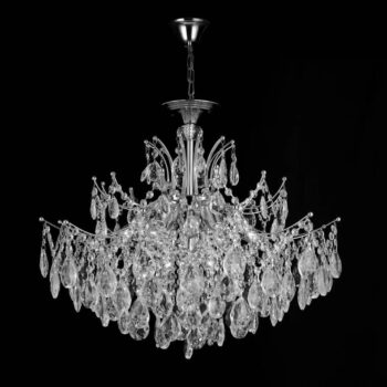 Pendente em Metal Cromado com Cristal 60×55CM - SINDORA DCD00439