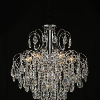 Pendente em Metal Cromado com Cristal 40×55CM - SINDORA DCD00442