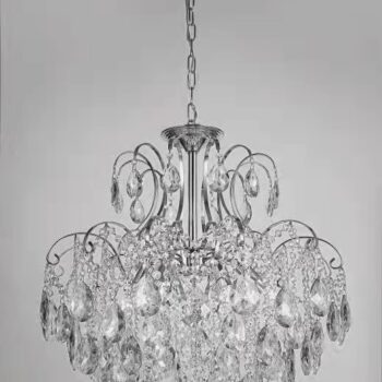 Pendente em Metal Cromado com Cristal 50×58CM - SINDORA DCD00443