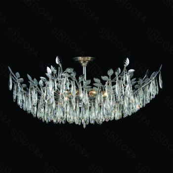 Pendente em Metal Dourado com Cristal 80×35CM - SINDORA DCD00485