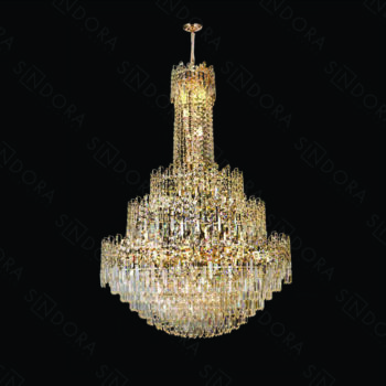 Pendente em Metal Dourado com Cristal 97×150 cm - Sindora DCD01026