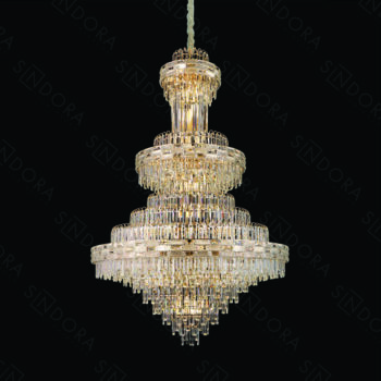 Pendente em Metal Dourado com Cristal 120×188 cm - Sindora DCD01050