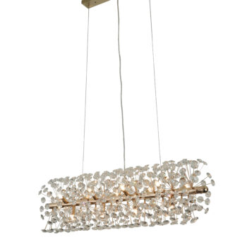 Pendente em Metal Dourado com Cristal 90×28 cm - Sindora DCD01245