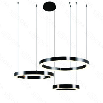 Pendente em Inox Preto com Acrílico 40×60×80CM - SINDORA DCD01288