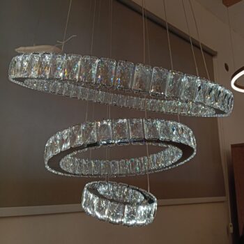 Pendente em Metal Cromado com Cristal 20×40×60CM - SINDORA DCD01401