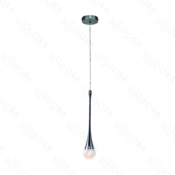 Pendente em Metal Cromado com Cristal 7×34CM - SINDORA DCD02223