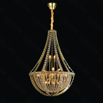 Pendente em Metal Dourado com Cristal 80×120 cm - Sindora DCD02900