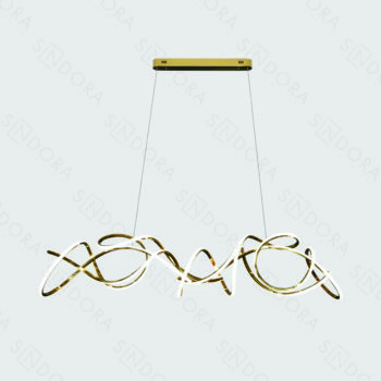 Pendente em Inox Dourado com Silicone 153×30CM - SINDORA DCD06228