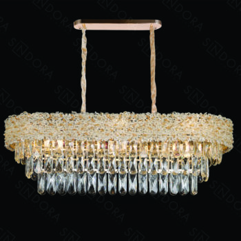 Pendente em Metal Dourado com Cristal 78×30×25CM – SINDORA DCD06582