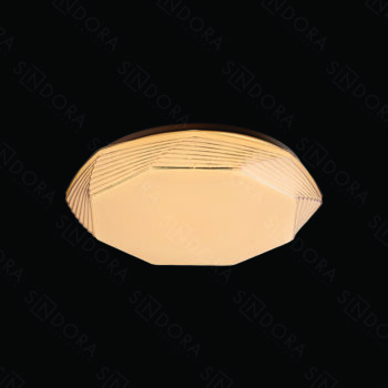 Plafon em Metal Branco com Difusor 40x8CM - Sindora DCX00348