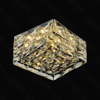 Plafon em Inox Cromado com Cristal 30CM - SINDORA DCX02911