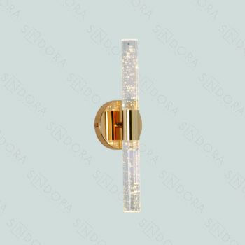 Arandela em Metal Dourado com Cristal 34CM - SINDORA QB05126