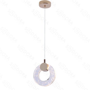 Pendente em Metal Dourado com Cristal 15CM - SINDORA QD05128
