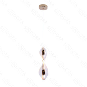 Pendente em Metal Dourado com Acrílico 30CM - SINDORA QD05141