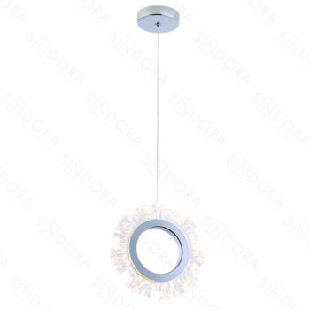Pendente em Metal Cromado com Acrílico 20CM - SINDORA QD05188