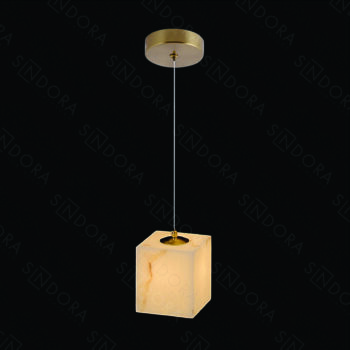 Pendente em Metal Bronze com Resina 11×11×12CM - SINDORA QD05190