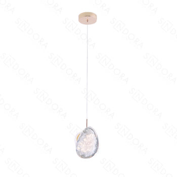 Pendente em Metal Dourado com Acrílico 12×17CM - SINDORA QD05193