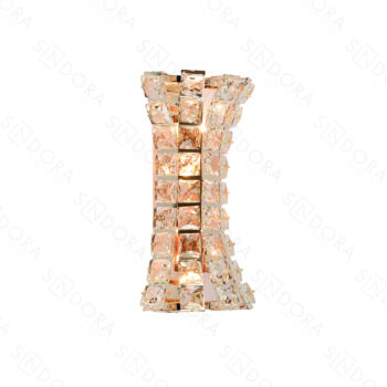 Arandela Metal Dourado com Cristal 18×32CM - SINDORA DCB02912