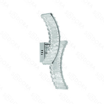 Arandela Metal Cromado com Cristal 14×41CM - SINDORA DCB02919