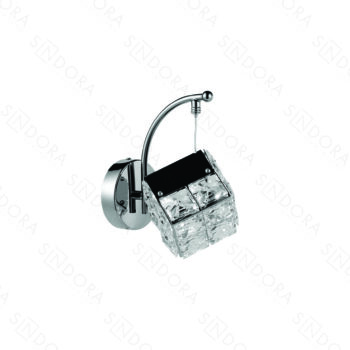 Arandela Inox Cromado com Cristal 11×21CM - SINDORA DCB02951