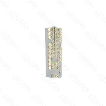 Arandela Inox Cromado com Cristal 12×44CM - SINDORA DCB02955