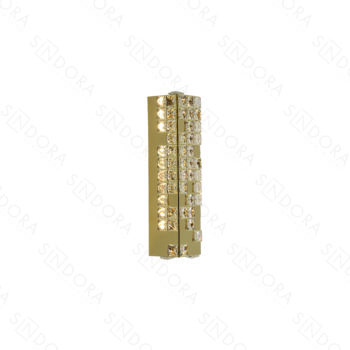 Arandela Inox Dourado com Cristal 12×44CM - SINDORA DCB02956