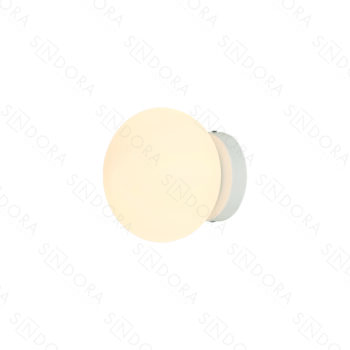 Arandela Metal Branco com Vidro Branco 18×12CM - SINDORA DCB04119