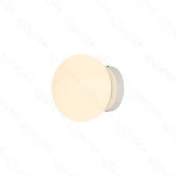 Arandela Metal Branco com Vidro Branco 18×12CM - SINDORA DCB04119