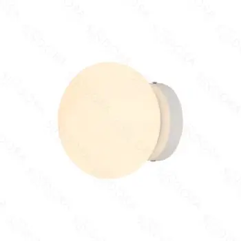 Arandela Metal Branco com Vidro Branco 33×25CM - SINDORA DCB04120