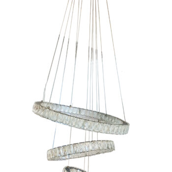Pendente com Controle Metal Dourado com Cristal 20×40×60CM - SINDORA DCD00732