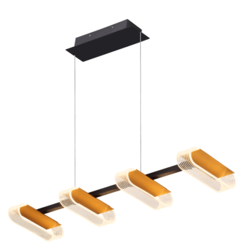 Pendente Metal Dourado com Acrílico 90×25×120CM - SINDORA DCD01168