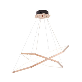 Pendente Hexagonal LED Inox e Silicone Rose 51×71CM - SINDORA DCD01259