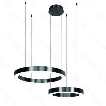 Pendente Inox Preto e Acrílico 40×60CM - SINDORA DCD01287