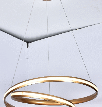 Pendente Metal Dourado Com Silicone 50×50×27CM - SINDORA DCD015034