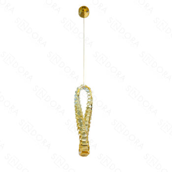 Pendente Metal Dourado com Cristal 45CM - SINDORA DCD02806