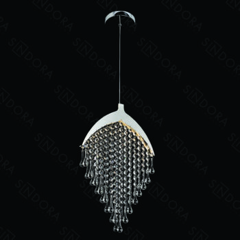 Pendente Inox Cromado com Cristal 30×44CM - SINDORA DCD02810