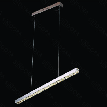 Pendente Inox Cromado com Cristal 80×7CM - SINDORA DCD02812