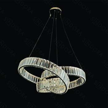 Pendente Metal Dourado com Cristal 80CM - SINDORA DCD02859