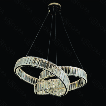 Pendente Metal Dourado com Cristal 60CM - SINDORA DCD02861