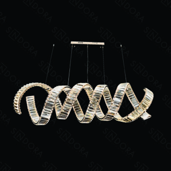 Pendente Metal Dourado Com Cristal 120×30CM - SINDORA DCD02875