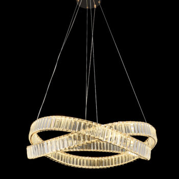 Pendente Metal Dourado com Cristal 80CM - SINDORA DCD02876